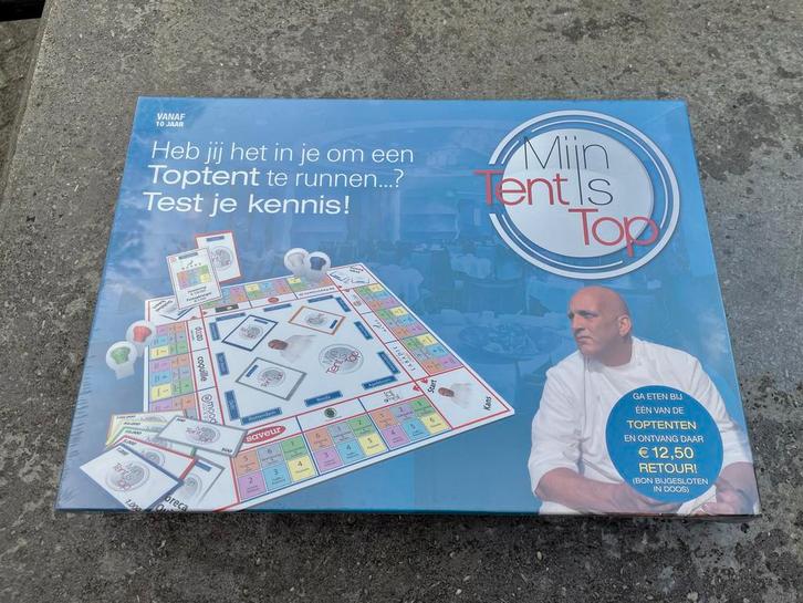 Mijn Tent is Top - Horeca Quiz! Nieuw!!, Hobby en Vrije tijd, Gezelschapsspellen | Bordspellen, Nieuw, Een of twee spelers, Ophalen