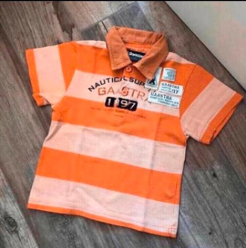 👕 GAASTRA mt 104 oranje gestreepte polo shirt jongen, Kinderen en Baby's, Kinderkleding | Maat 104, Zo goed als nieuw, Jongen
