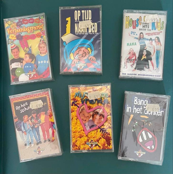 6 Kinder Muziekcassettes - Verzameling Sealed!, Cd's en Dvd's, Cassettebandjes, Nieuw in verpakking, Origineel, Kinderen en Jeugd