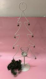 Metalen witte kerstboom waxinelicht 55 cm hoog, Ophalen of Verzenden, Zo goed als nieuw