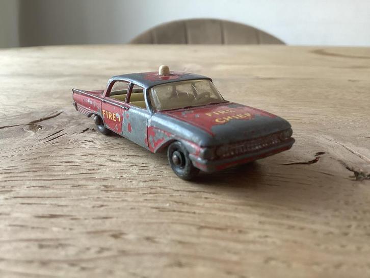 Matchbox Ford Fairlane Fire Chief’s Car – Lesney England, Hobby en Vrije tijd, Modelauto's | Overige schalen, Zo goed als nieuw