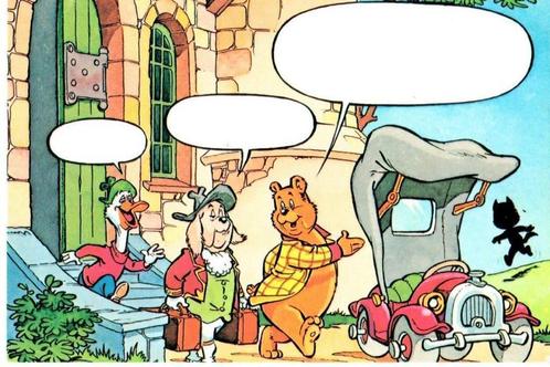 Kaart Bommel en Tom Poes - Bommel met de Schicht 1974., Verzamelen, Stripfiguren, Zo goed als nieuw, Overige typen, Olivier B, Bommel en Tom Poes