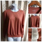 Mt M HOLLISTER zalmroze oversized dames t-shirt longsleeve!, Gedragen, Maat 38/40 (M), Hollister, Ophalen of Verzenden