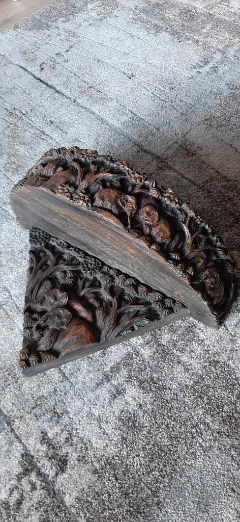 Antiek houtsnijwerk wandconsole, Antiek en Kunst, Antiek | Overige Antiek, Ophalen of Verzenden