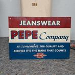 Reclamebord pepe jeanswear emaille, Ophalen of Verzenden, Zo goed als nieuw, Reclamebord