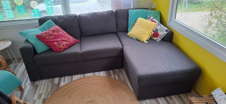Slaapbank 180200 met opbergruimte, Huis en Inrichting, Slaapkamer | Slaapbanken, Gebruikt, 180 cm, 200 cm, Tweepersoons, Grijs