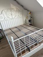 IKEA tweepersoonsbed 160x200 + lattenbodem, Ophalen, Gebruikt, Wit, Romantisch