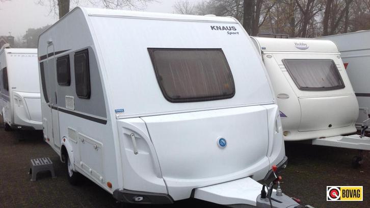 Knaus Sport 400 QD met Mover, Caravans en Kamperen, Caravans, tot en met 4, Treinzit, Knaus, Dwarsbed, Overige typen, Fietsenrek