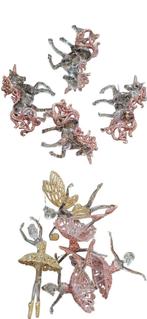 Kersthangers ballerina en unicorns 9 st, Ophalen