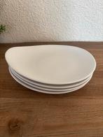 Set van 4 witte gebaksbordjes, Antiek en Kunst, Ophalen of Verzenden