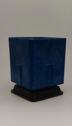 Supermooie donkerpaarse graniver bloempot Copier Leerdam, Antiek en Kunst, Antiek | Glas en Kristal, Ophalen of Verzenden