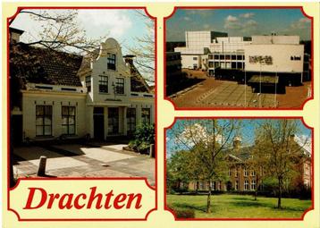 Ansichtkaart Drachten, gebouwen beschikbaar voor biedingen