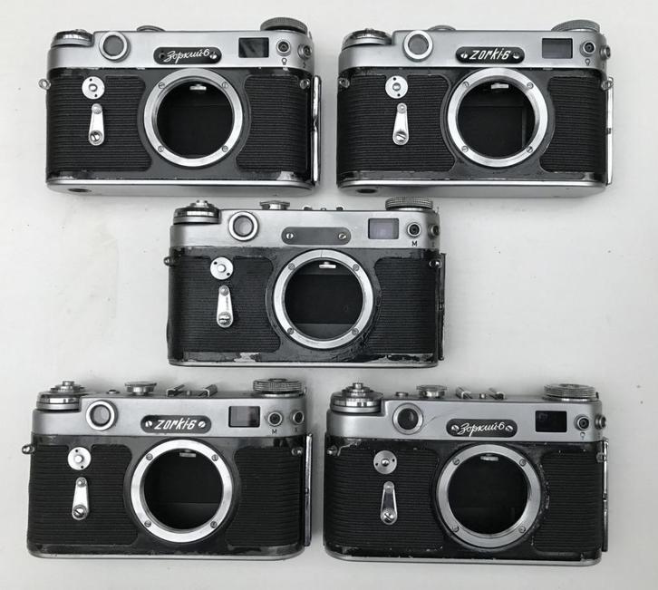 FED en ZORKI Soviet ("Leica inspired") body's -> zie foto's, Audio, Tv en Foto, Fotocamera's Analoog, Compact, Overige Merken