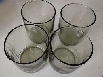 Rebottled (4 short ) drinking glasses (clear/transparant beschikbaar voor biedingen