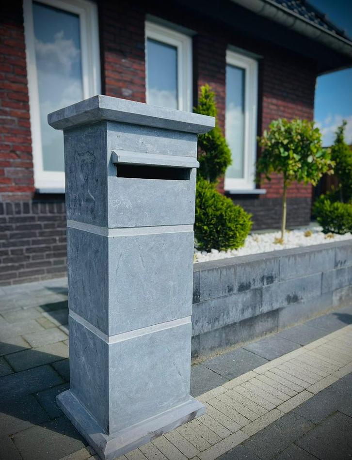 Natuursteen brievenbus - NIEUW - model 002 - uit voorraad, Tuin en Terras, Brievenbussen, Nieuw, Staande brievenbus, Rvs, Ophalen of Verzenden