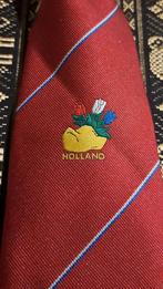 Holland stropdas rood met klomp en tulpen, Ophalen of Verzenden, Nieuw, Rood