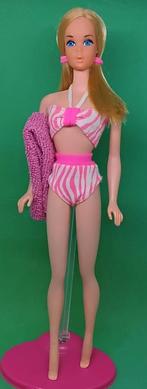 Vintage Barbie Bikini Roze/Wit, Verzenden, Gebruikt, Kleertjes
