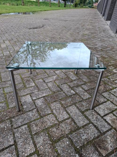 Glazen Salontafel Vierkant - Modern Design, Huis en Inrichting, Tafels | Salontafels, Gebruikt, Minder dan 50 cm, 50 tot 100 cm