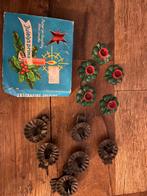 Antieke Kerstboom Kaarsenhouders IJzer, Ophalen of Verzenden, Gebruikt