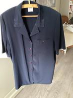 Mooie loshangende blouse d.blauw van FRANK WALDER, Kleding | Dames, Ophalen of Verzenden, Zo goed als nieuw, Maat 42/44 (L), Blauw