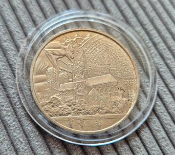 Unieke herdenkingsmunt voor de brand in de Notre Dame 34mm beschikbaar voor biedingen