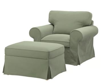 Ikea Ektorp fauteuil + hocker: groen (nieuw) - afbeelding 2