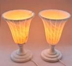 Set Vintage Albasten Tafellampen, Ophalen of Verzenden, Zo goed als nieuw, Minder dan 50 cm