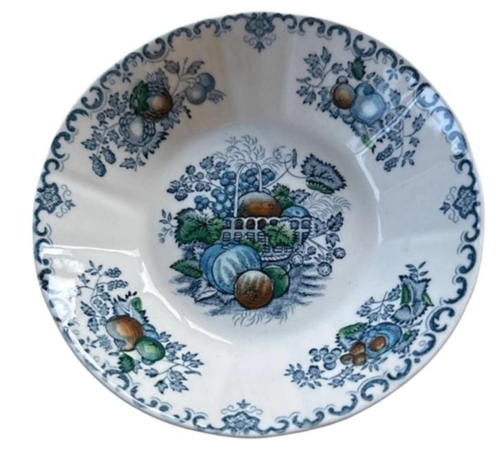 Mason's Ironstone set 2 Schaaltjes 162 - Fruitbasket Blauw, Antiek en Kunst, Antiek | Schalen, Ophalen of Verzenden