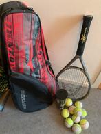 Tennisracket , tas van dunlop en ballen, Ophalen, Gebruikt, Racket, L3