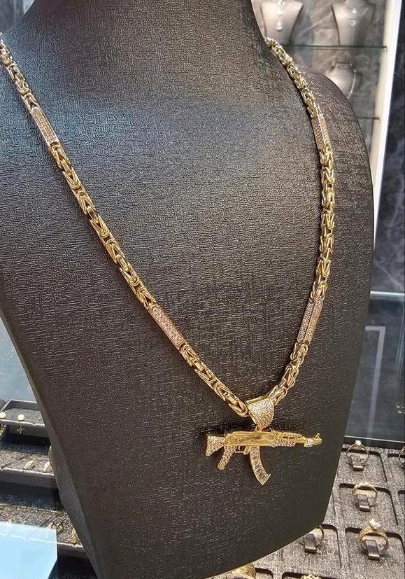 Prachtige Koningsketting 14k goud met plaat 28.5 gram, Sieraden, Tassen en Uiterlijk, Kettingen, Nieuw, Goud, Goud, Ophalen of Verzenden