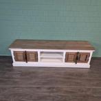 Lowboard TV-Meubel Louvre Teak 2,01 m Art. Nr.: 27618, Ophalen, Teakhout, Nieuw, 200 cm of meer