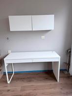 Witte bureau- en wandkast set – strak en modern, Ophalen, Zo goed als nieuw