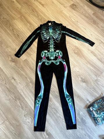 Skelet bodysuit kostuum (carnaval, verkleden) beschikbaar voor biedingen