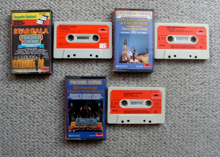 Fisher Chöre 3 cassettes €3 per stuk 3 voor €7,50 ZGAN, Cd's en Dvd's, Cassettebandjes, Zo goed als nieuw, Origineel, 1 bandje