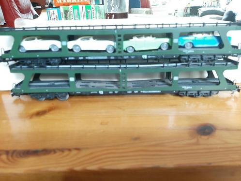 Märklin 4074 autotransportwagen H0 2x, Hobby en Vrije tijd, Modeltreinen | H0, Gebruikt, Wagon, Wisselstroom, Märklin, Ophalen of Verzenden