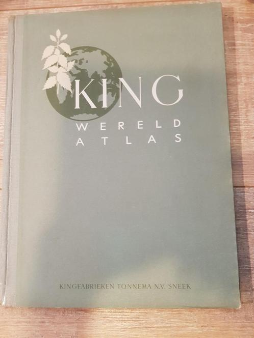 King Wereld atlas van de Gehele Aarde uit 1958, Boeken, Atlassen en Landkaarten, Gelezen, Overige atlassen, Wereld, 1800 tot 2000