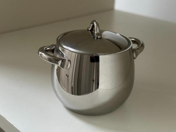 Alessi miniatuur soeppan “Mami” – Stefano Giovannoni - 8 cm, Antiek en Kunst, Kunst | Designobjecten, Ophalen of Verzenden