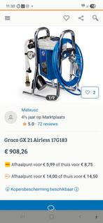 Graco GX 21 Airless Verfspuit, Ophalen of Verzenden, Zo goed als nieuw, Verfspuit of Verfpomp