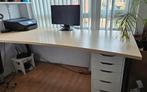 Bureau 200x90 cm lichtbruin, Huis en Inrichting, Ophalen, In hoogte verstelbaar, Zo goed als nieuw, Bureau