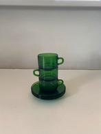 Groene Kop en Schoteltjes - Vereco France, Ophalen of Verzenden, Gebruikt