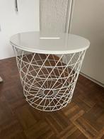 Bijzettafel/ opbergtafel wit Ikea, Huis en Inrichting, Tafels | Bijzettafels, Ophalen, Minder dan 55 cm, Gebruikt, Rond
