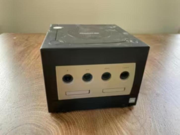 Nintendo Gamecube zwart €50,99, Spelcomputers en Games, Spelcomputers | Nintendo GameCube, Gebruikt, Zwart, Zonder controller