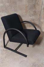 Vintage fauteuil Mazairac & Boonzaaijer Cirkel zwart, Huis en Inrichting, Ophalen, Gebruikt, 75 tot 100 cm, Metaal