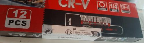 12-delige CR-V Socket Set - 1/4" Aandrijving - Nieuw, Doe-het-zelf en Verbouw, Gereedschap | Handgereedschap, Nieuw, Ophalen of Verzenden