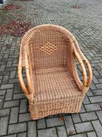 Te Koop : Rieten Fauteuil Relax Stoel Gevlochten Riet, Huis en Inrichting, Fauteuils, Ophalen, Gebruikt, 50 tot 75 cm, Riet of Rotan