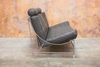 ZGANieuw bruin/taupekleurige leren Leolux Volare designbank, Leolux, Design, 150 tot 200 cm, Tweepersoons