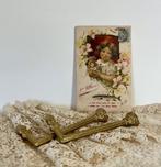 Set van 2 vintage Franse messing gordijnhouders, Ophalen of Verzenden, Zo goed als nieuw