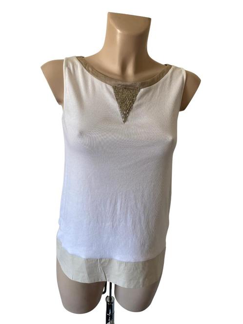 Fabiani Filippi top S, Kleding | Dames, Tops, Zo goed als nieuw, Maat 36 (S), Wit, Korte mouw, Ophalen of Verzenden