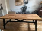 Eettafel acacia/ zwart, 235 x 100 cm (ikea), Ophalen, 200 cm of meer, 50 tot 100 cm, Zo goed als nieuw