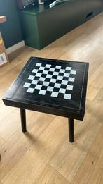 Bijzettafel 50x50 speelbord, Huis en Inrichting, Tafels | Bijzettafels, Minder dan 55 cm, Vierkant, Zo goed als nieuw, Hout
